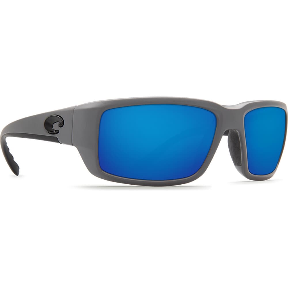 Costa Fantail Matte Gray Frame Sunglasses w/ Blue Mirror 580G Lenses TF-98-OBMGLP