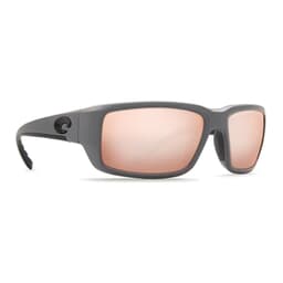 Costa Fantail Matte Gray Frame Sunglasses w/ Copper Silver Mirror 580P Lenses TF-98-OSCP