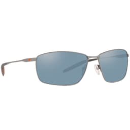 Costa Turret Matte Silver + Translucent Grey/Orange Sunglasses w/ Gray Silver Mirror 580P Lenses TRT-228-OSGP