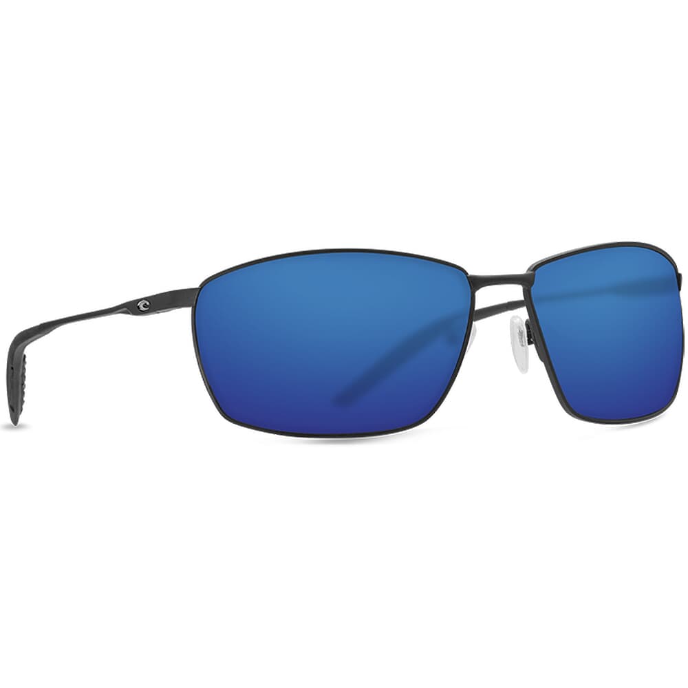 Costa Turret Matte Black + Matte Black/Black Sunglasses w/Blue Mirror 580P Lenses 06S6009-60090263
