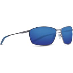 Costa Turret Matte Dark Gunmetal + Deep Blue/Black Sunglasses w/ Blue Mirror 580P Lenses TRT-247-OBMP