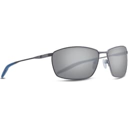 Costa Turret Matte Dark Gunmetal + Deep Blue/Black Sunglasses w/ Gray Silver Mirror 580P Lenses TRT-247-OSGP
