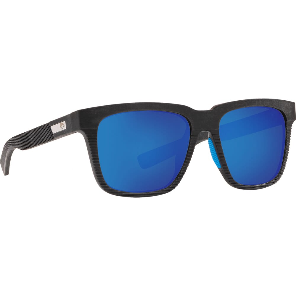 Costa Untangled Pescador Net Gray w/Blue Rubber Sunglasses w/ Blue Mirror 580G Lenses UC1-00B-OBMGLP