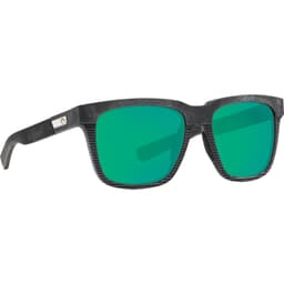 Costa Untangled Pescador Net Gray w/Black Rubber Sunglasses w/ Green Mirror 580G Lenses UC1-00G-OGMGLP