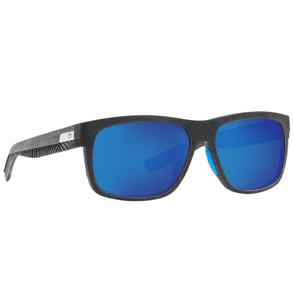 Costa Untangled Baffin Net Gray w/Blue Rubber Sunglasses w/ Blue Mirror 580G Lenses UC2-00B-OBMGLP