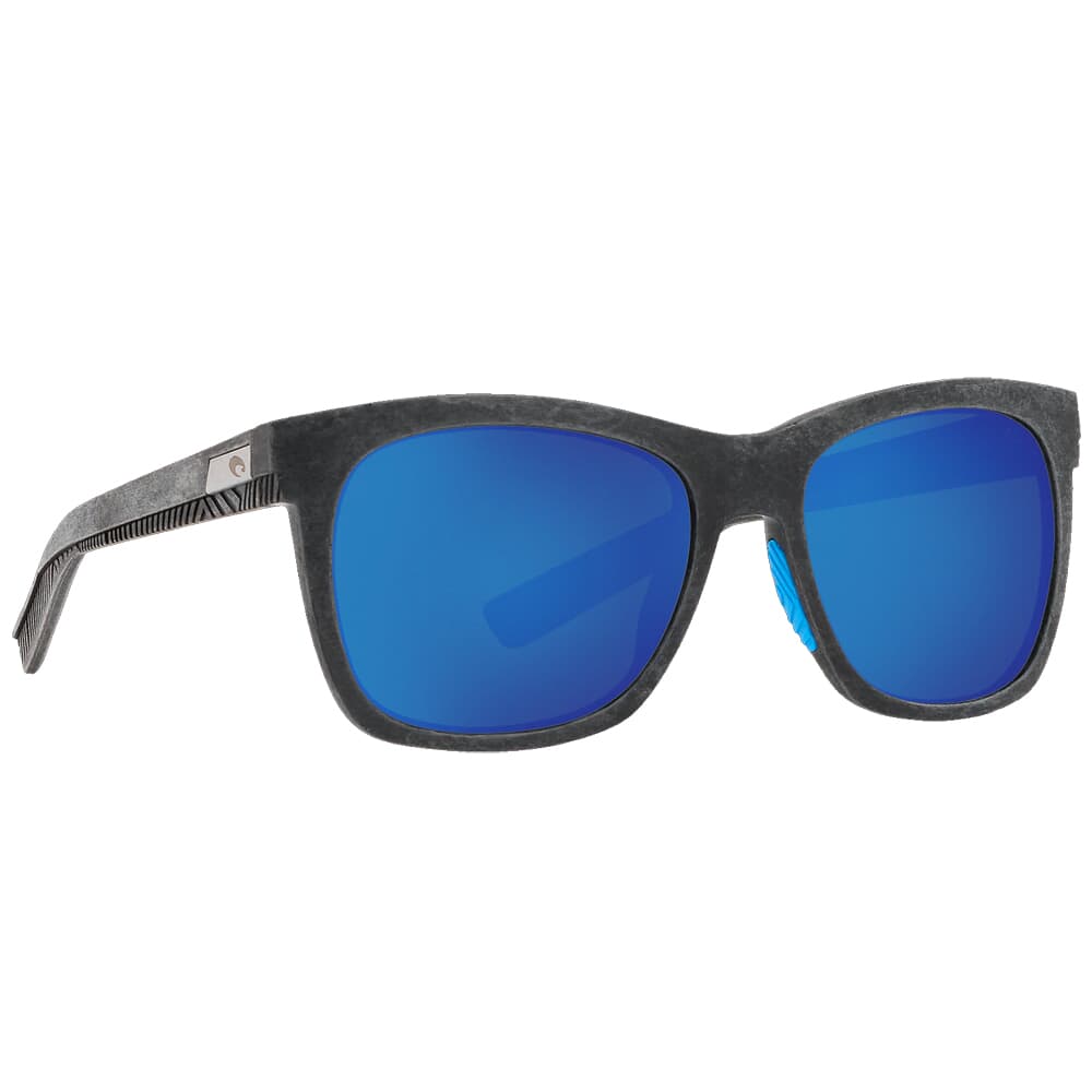 Costa Untangled Caldera Net Gray w/Blue Rubber Sunglasses w/ Blue Mirror 580G Lenses UC3-00B-OBMGLP