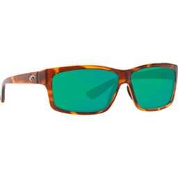 Costa Cut Honey Tortoise Frame Sunglasses w/ Green Mirror 580P Lenses UT-51-OGMP