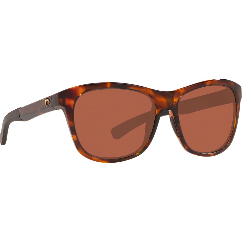 Costa Vela Shiny Tortoise Frame Sunglasses w/ Copper 580P Lenses VLA-10-OCP