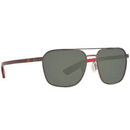 Costa Wader Dark Gunmetal Sunglasses w/ Gray 580P Lenses WDR-295-OGP