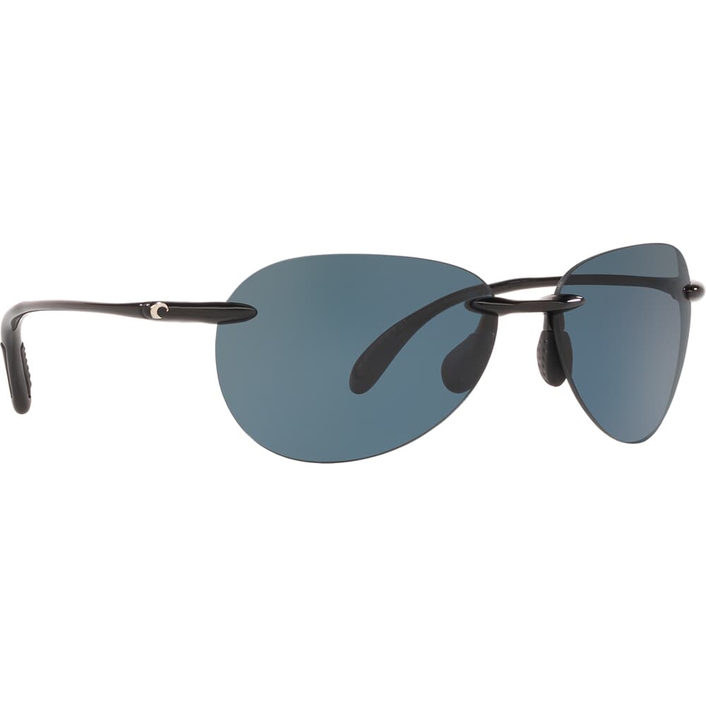 Costa West Bay Shiny Black Frame Sunglasses w/ Gray 580P Lenses WSB-11-OGP
