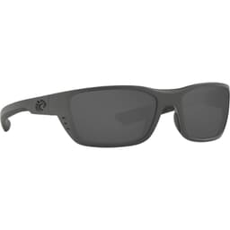 Costa Whitetip Matte Gray Frame Sunglasses w/ Green Mirror 580P Lenses WTP-98-OGMP