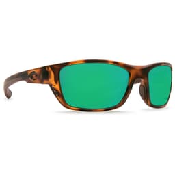 Costa Whitetip Retro Tortoise Frame Sunglasses w/ Green Mirror 580G Lenses WTP-66-OGMGLP
