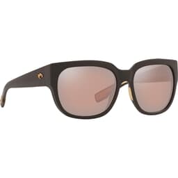 Costa Waterwoman II Matte Black Sunglasses w/ Copper Siliver Mirror 580G Lenses WTR-11-OSCGLP