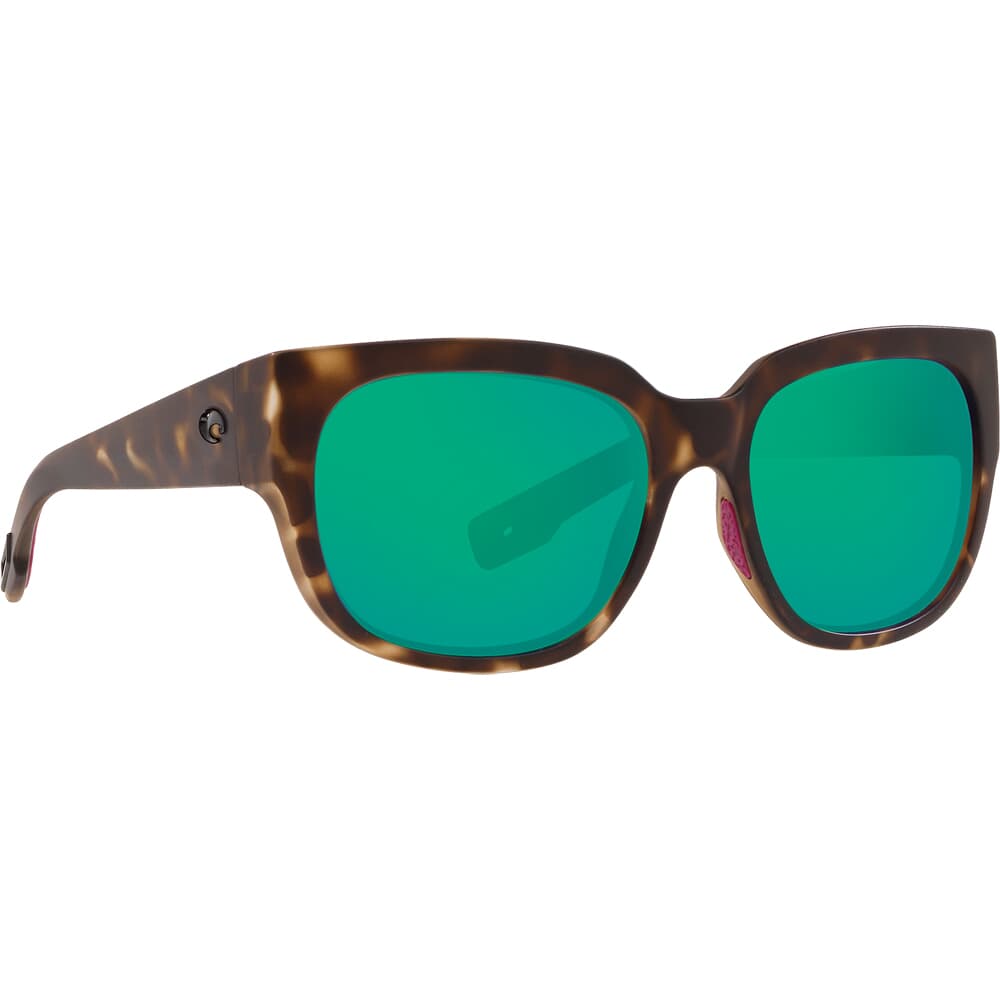 Costa Waterwoman Matte Shadow Tortoise Frame Sunglasses w/ Green Mirror 580G Lenses WTW-249-OGMGLP