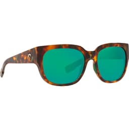 Costa Waterwoman Shiny Palm Tortoise Frame Sunglasses w/ Green Mirror 580P Lenses WTW-250-OGMP
