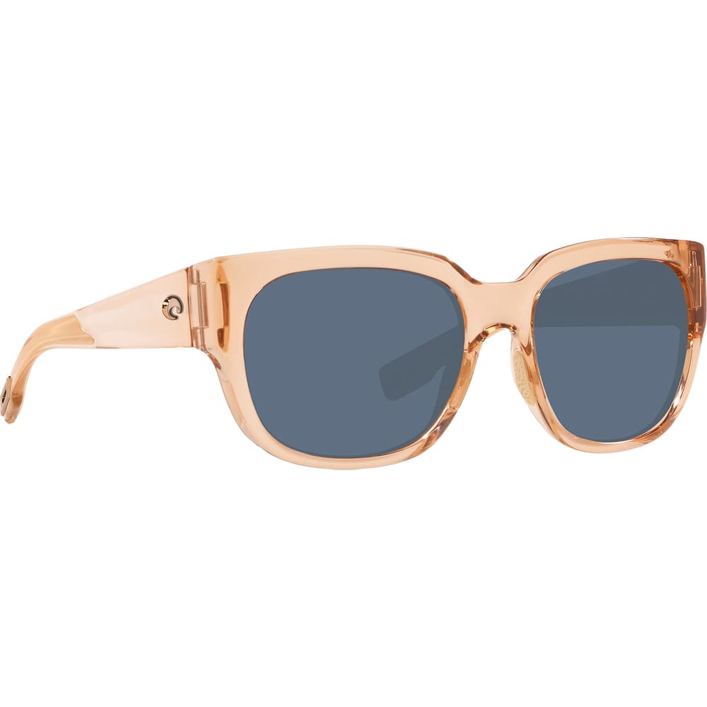 Costa Waterwoman Shiny Blonde Crystal Frame Sunglasses w/ Gray 580P Lenses WTW-252-OGP