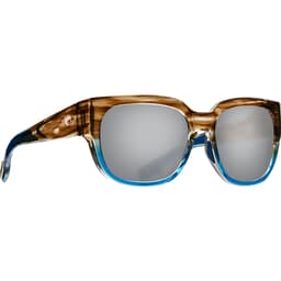 Costa Waterwoman Shiny Wahoo Frame Sunglasses w/ Gray Silver Mirror 580P Lenses WTW-251-OSGP