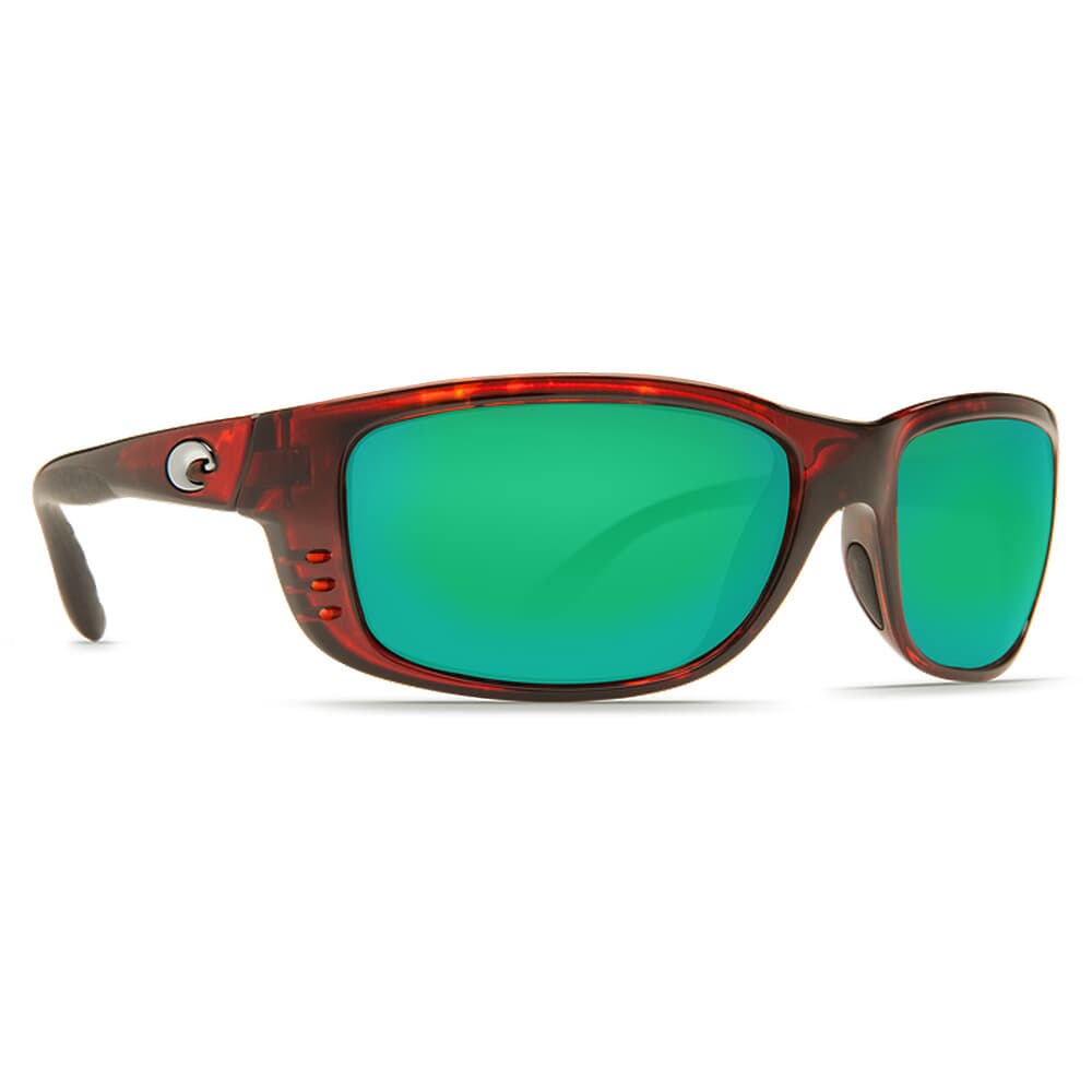 Costa Zane Tortoise Frame Sunglasses w/ Green Mirror 580G Lenses ZN-10-OGMGLP