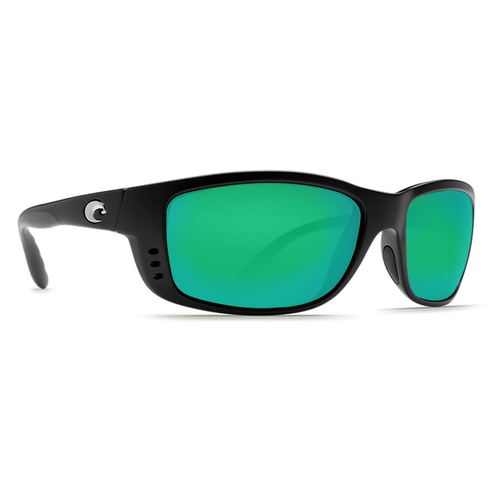 Costa Zane Matte Black Frame Sunglasses w/ Green Mirror 580G Lenses ZN ...
