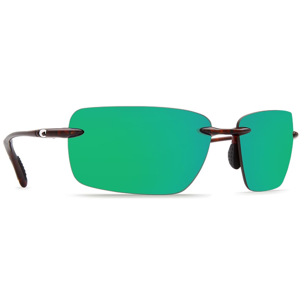 Costa Gulf Shore Tortoise Frame Sunglasses w/ Green Mirror 580P Lenses GSH-10-OGMP