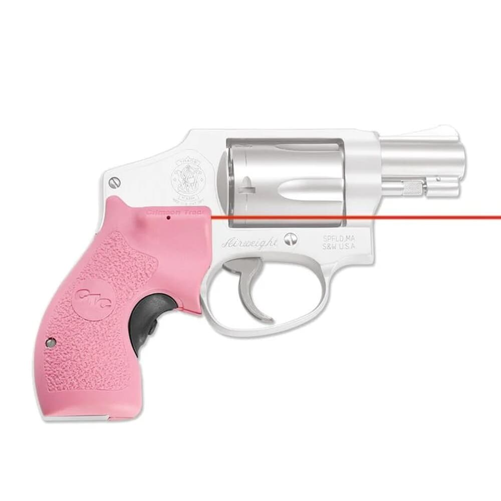 Crimson Trace LG-105 Lasergrips Pink S&W J Round Butt Frame Poly Grip Red Laser Sight 01-3480-1