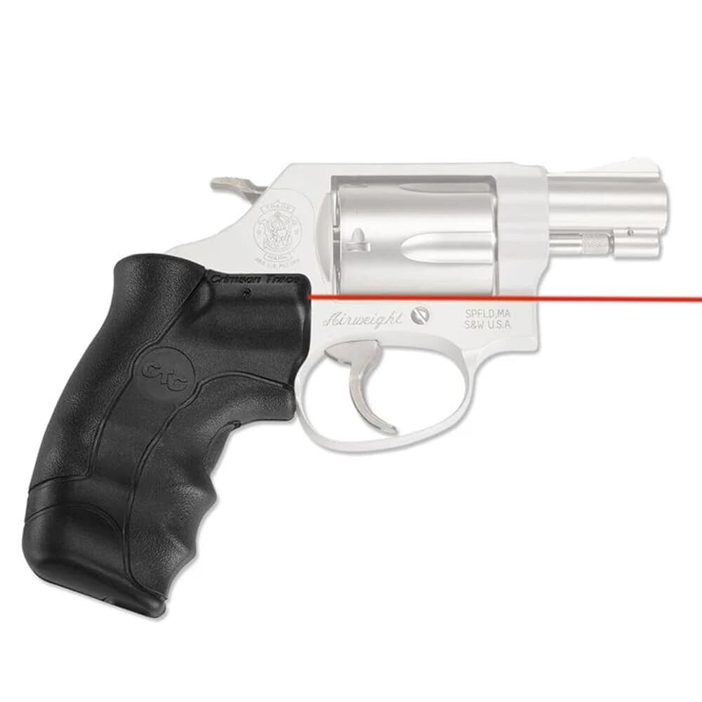 Crimson Trace LG-350 Lasergrips S&amp;W J Round Butt Frame Red Laser Sight 01-4600-1