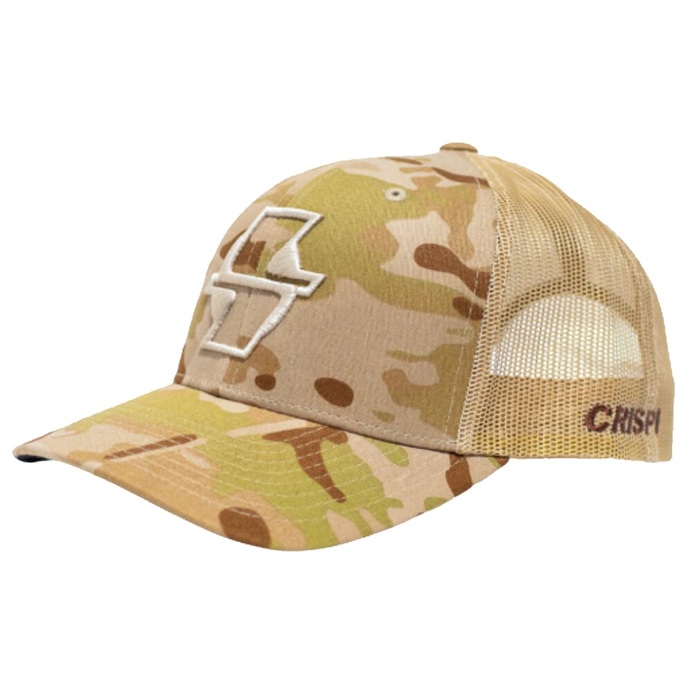Crispi Rich Camo w/Tan Logo Snapback Hat Hat-Rich-Camo-Tan-Logo