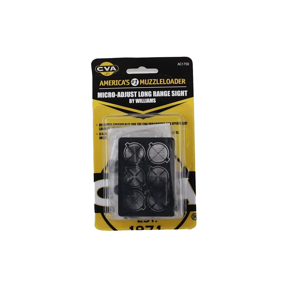 CVA Micro-Adjust Williams Western Long Range Rear Peep &amp; Front Globe Sight Reticle Kit - Paramount only AC1750