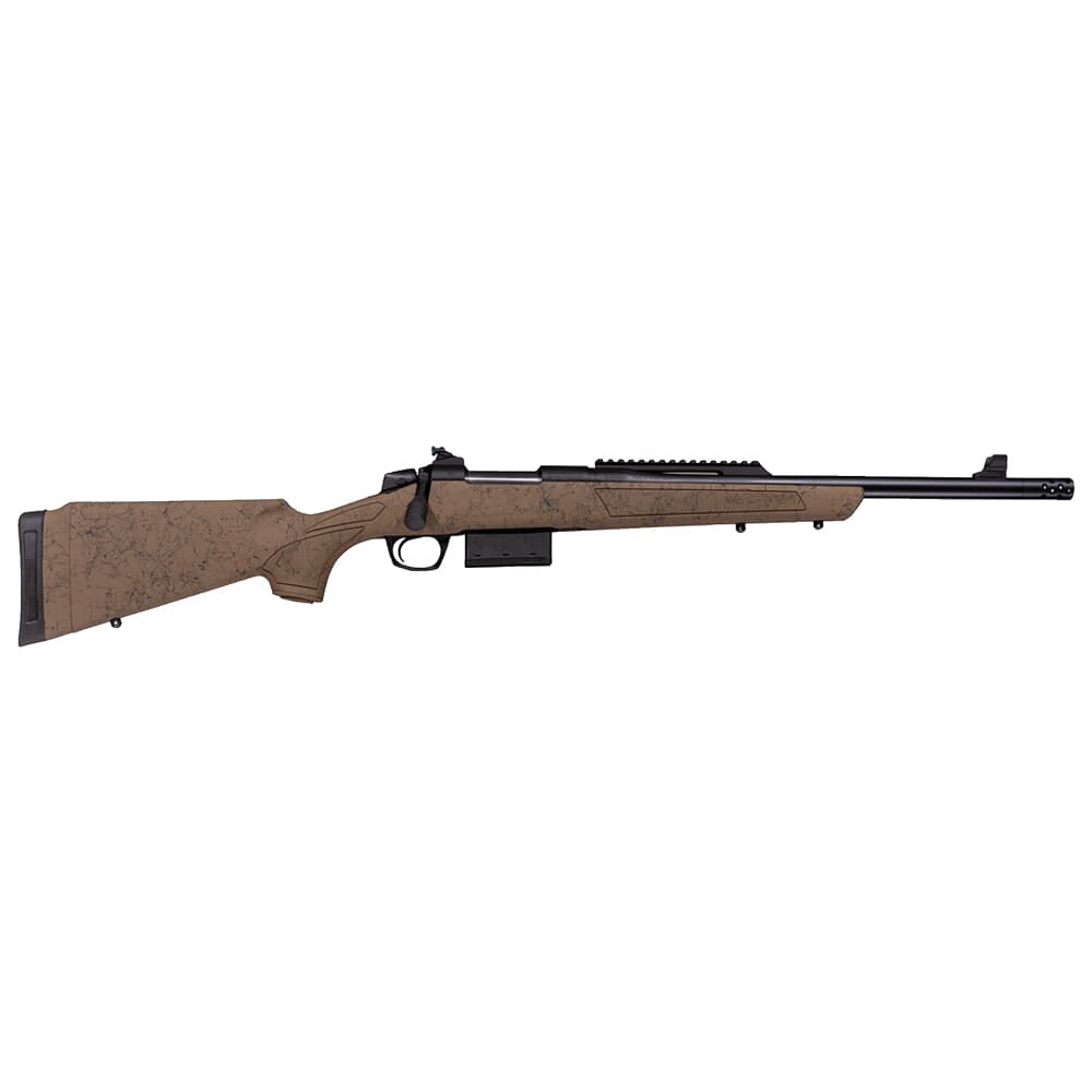 CVA Cascade SR-80 .308 Win 18&quot; 1:10&quot; 5/8x24&quot; Bbl Graphite Black/FDE w/Black Web Scout Rifle w/Iron Sights &amp; Forward Picatinny Rail CR3933