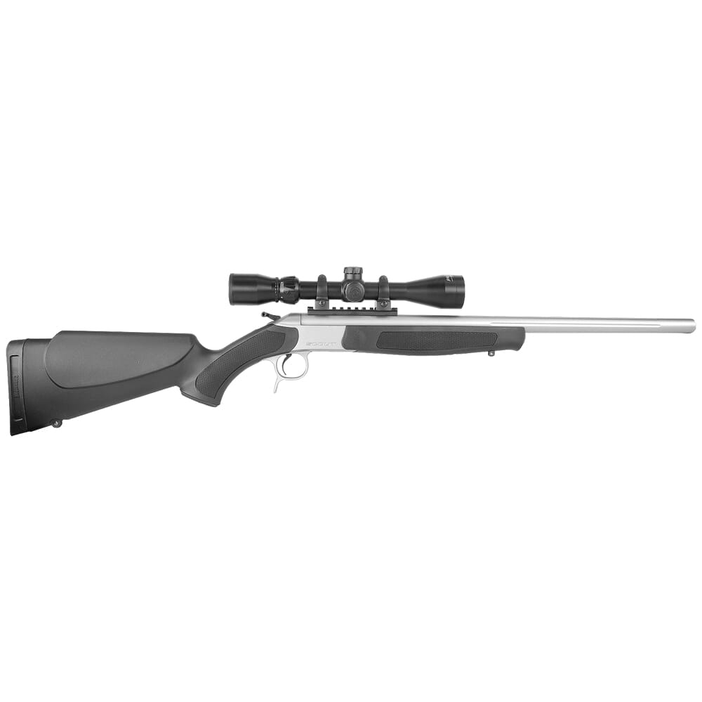 CVA Scoped Scout TD .44 Rem Mag 22" 1:20" Bbl Stainless/Black Take-Down Single Shot Rifle w/3-9x40 KONUSPRO & Case CR4431SSC