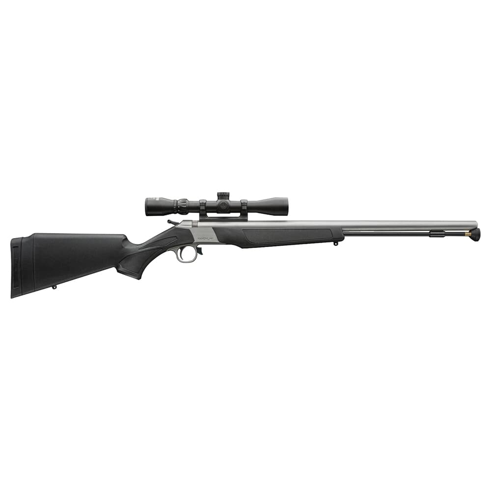 CVA WOLF V2 .50 Cal 28&quot; 1:28&quot; Bbl SS/Black Break Action Inline Muzzleloader w/KonusPro 3-9x40, DuraSight Z-2 Mounts, &amp; Accessories PR2117SVPS