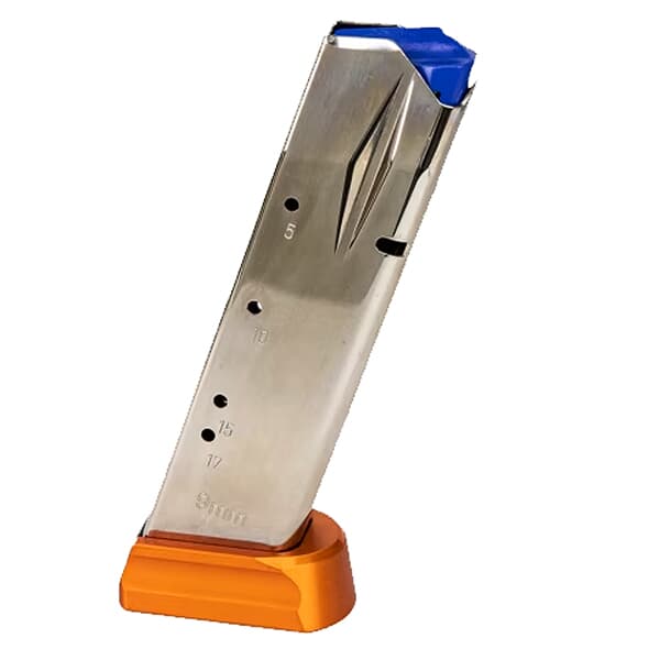 CZ-USA 75/SP-01 Orange Shadow 2 Orange 9mm 19rd Nickel Orange Aluminum Plus 2 Base Pad Magazine 11163