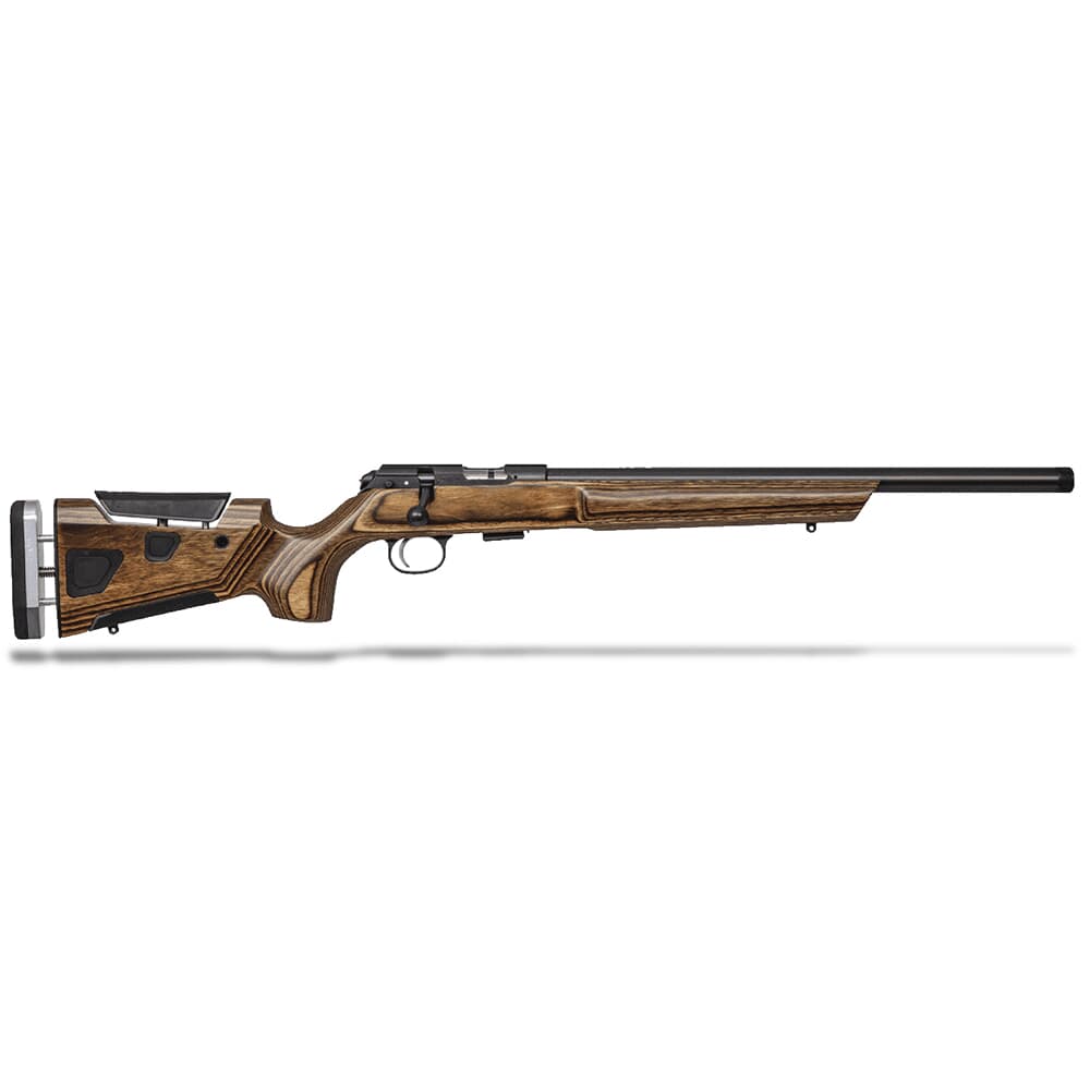 CZ-USA 457 At-One Varmint .22 LR 24&quot; 1/2x28 Nitride, Brn Boyds Adj Laminate, 11mm Dovetail 5rd Rimfire Rifle 02366