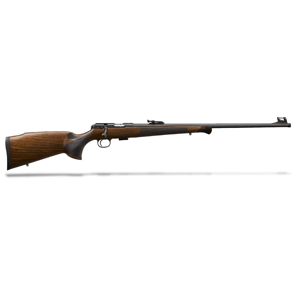 CZ-USA 457 Premium .22 LR 24.8" 1/2x20 Nitride, Walnut, European-Style, Decorative Tip, 11mm Dovetail 5rd Rimfire Rifle 02371