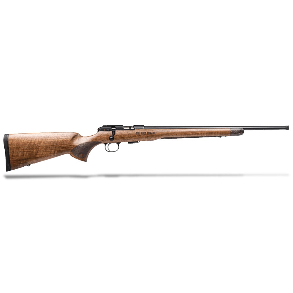 CZ-USA 457 Royal .22 LR 20.5" 1/2x20 Nitride, Walnut, American-Style, Decorative Tip, 11mm Dovetail 5rd Rimfire Rifle 02373
