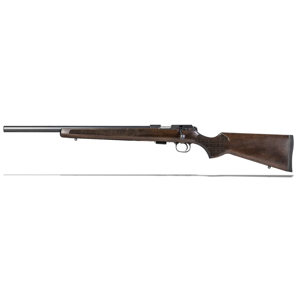 CZ-USA Varmint Left-Hand .22 LR 20&quot; Bbl Walnut Varmint-Style 5rd Rimfire Rifle w/11mm Dovetail 02392