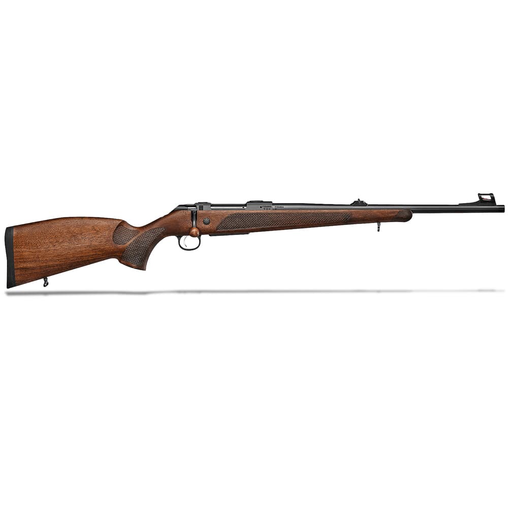 CZ-USA 600 ST3 Lux .300 Win Mag 3rd M15X1 24&quot; Drilled/Tapped Walnut Stock Fiber-Optic Front/Rear Adj Sights Walnut Bolt Knob Rifle 07304