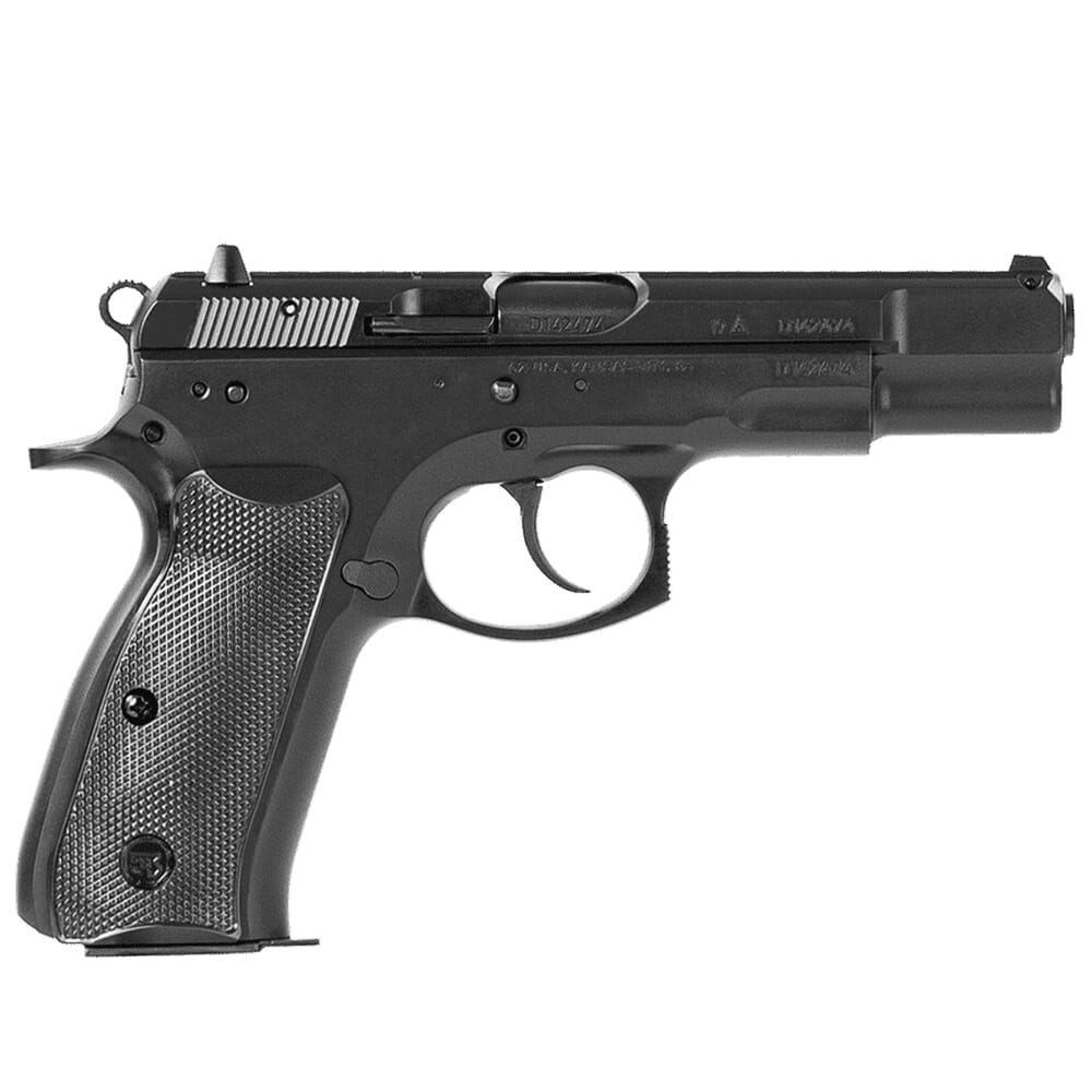 CZ-USA 75 BD 9mm 10rd Blk Handgun w/Polycoat Steel, Fixed Sights, Decocker, Blk Plastic Grips, CA-Compliant 01130