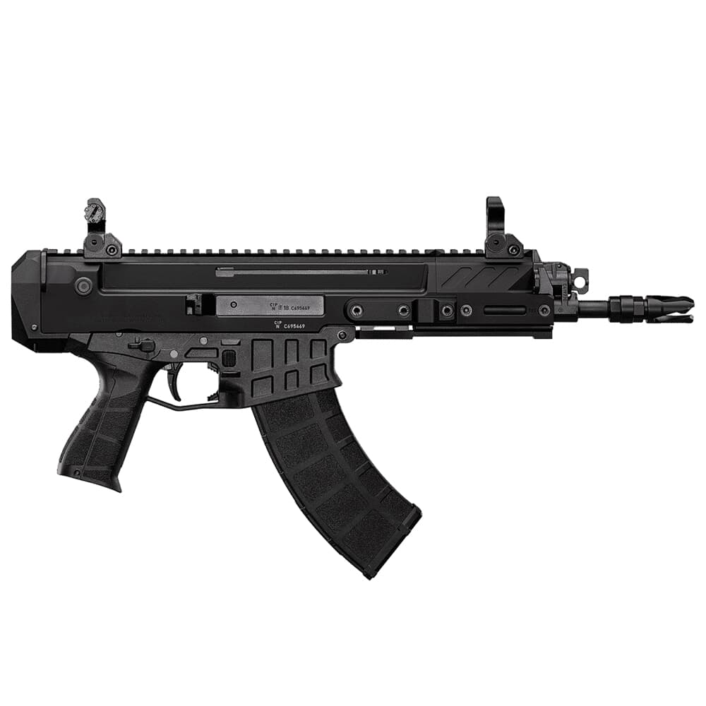 CZ-USA Bren 2 MS 7.62X39 30rd 9&quot; 5/8x24 Pistol w/Ambi Mag Release/Manual Safety, Iron Flip-Up Sights 91460
