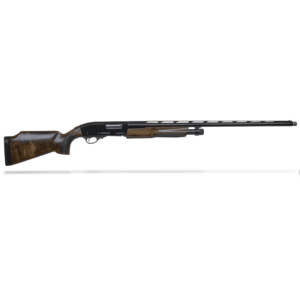 CZ-USA Field Sports 612 Target 12ga 4rd 32&quot; Ported, Gloss Blue 3&quot; Select Grade Walnut Pump Shotgun w/3 Ext Chokes 06578