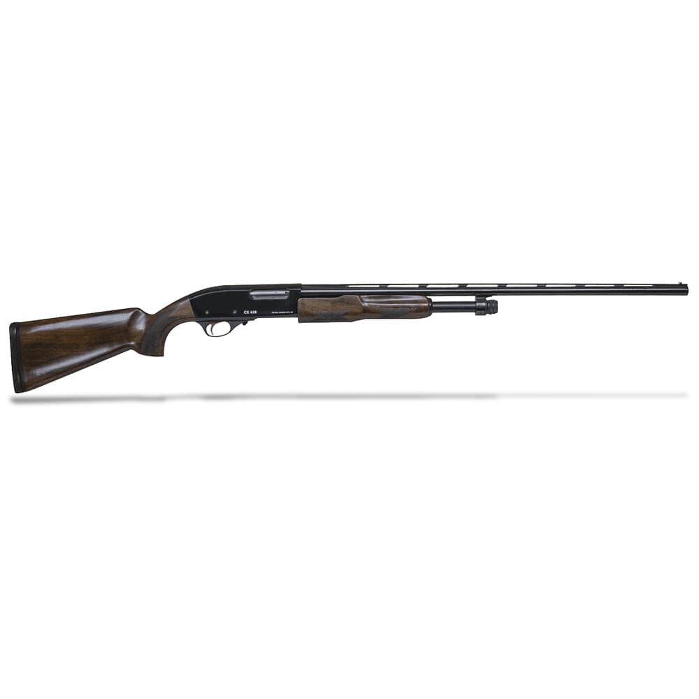CZ-USA Field Sports 628 Field Select 28ga 4rd 28&quot; Ported, 2-3/4&quot; Gloss Blue Select Grade Walnut Pump Shotgun w/5 Flush Chokes 06576