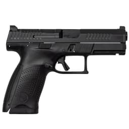 CZ-USA P-10 C Optics-Ready 9mm 15rd Blk Handgun w/Polymer Frame, Nitride Slide, Orange Night Sight Front/Blk Rear, 3 Back Straps, Rev Mag Catch 95130