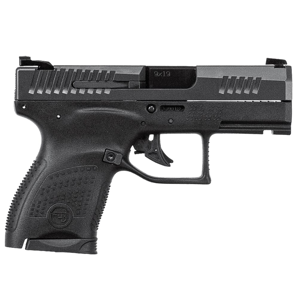 CZ-USA P-10 M 9mm 7rd Blk Handgun w/Polymer Frame, Nitride Slide, Fixed Sights, Rev Mag Catch 95199