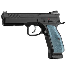 CZ-USA Shadow 2 Optics-Ready 9mm 19rd Blk Handgun w/Polycoat Steel, FO Front/Blk Serrated Height Adj Only Rear, Blue Alum Grips 91251