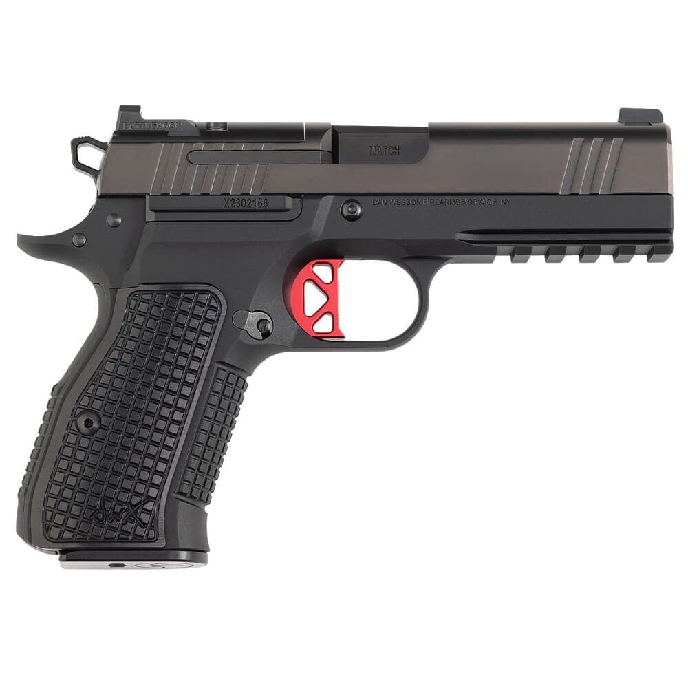 Dan Wesson DWX 9mm 4&quot; Bbl 10rd Compact Optic Ready Pistol w/Tritium Front/Fixed Rear Sight, 1913 Pic Rail, Aggressive Grip Checkering 92113