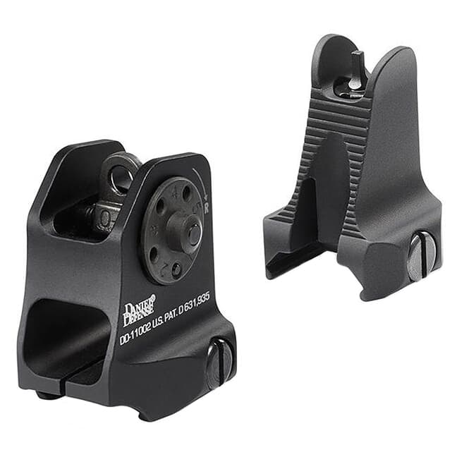 Daniel Defense Rock &amp; Lock Fixed Front/Rear AR-15 Iron Sight Combo Set 19-088-09116