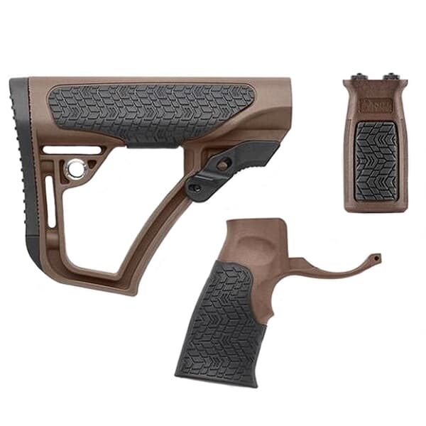 Daniel Defense Mil-Spec+ Adj. Buttstock, Pistol Grip &amp; M-LOK Vertical Foregrip Combo 28-088-12065-011