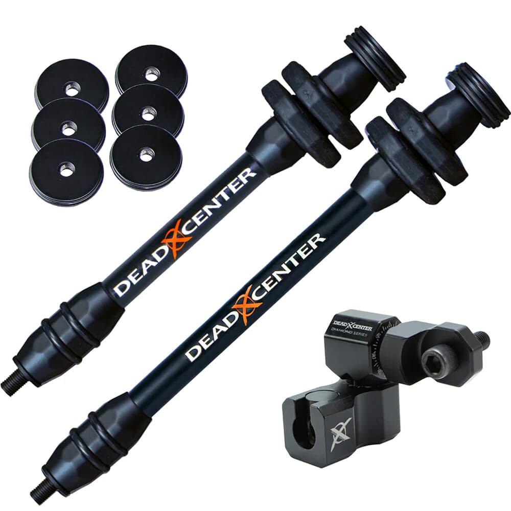 Dead Center Dead Level Hunter V2 Lite 8" & 6" Black Stabilizers DLHV2L-8-6-BLK