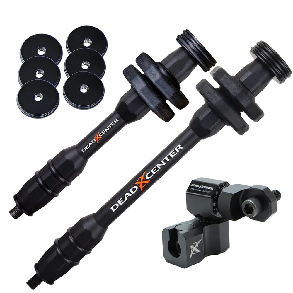 Dead Center Dead Level Hunter XS Lite 8" & 6" Black Stabilizers DLHXSL-8-6-BLK