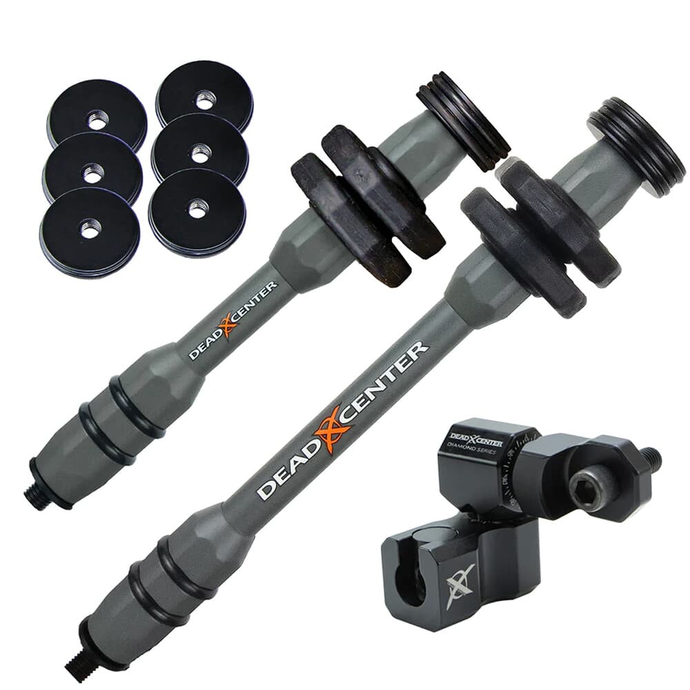 Dead Center Dead Level Hunter XS Lite 8&quot; &amp; 6&quot; Grey Stabilizers DLHXSL-8-6-GRY